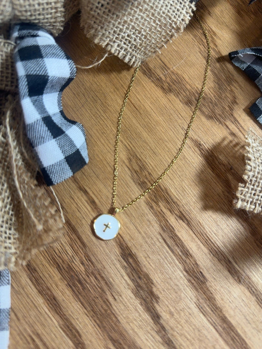 Gold Cross Pendant Necklace